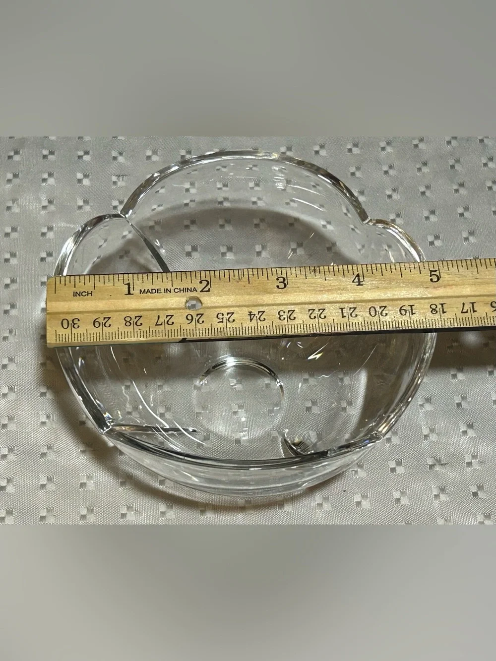 Mikasa Finesse Crystal Round Bowl 5” Wide Clear Glass Dish Bowl  Petals